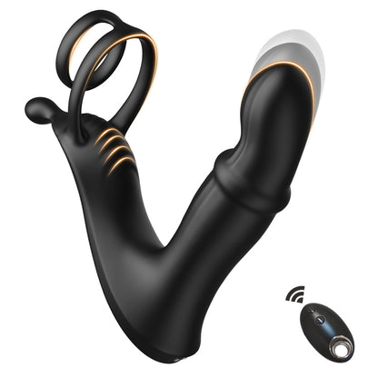 Cyclone - Prostata-Massagegerät mit Doppelringen für ein verbessertes Erektionserlebnis