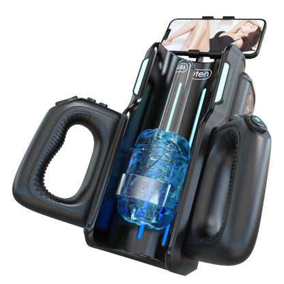 LETEN Masturbator mit 10 stoßenden Hochgeschwindigkeits und Telefonhalter