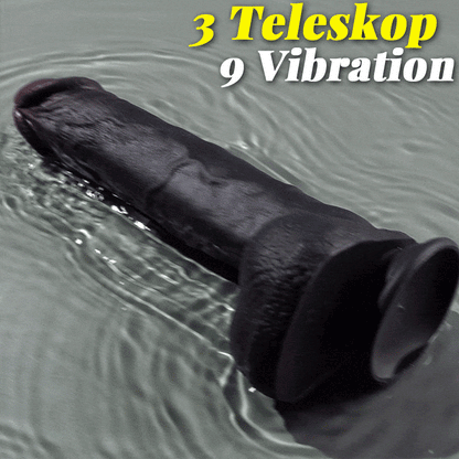 Maurice - Großer Dildo mit Stoßvibration und Heizung, braun, für Männer und Frauen