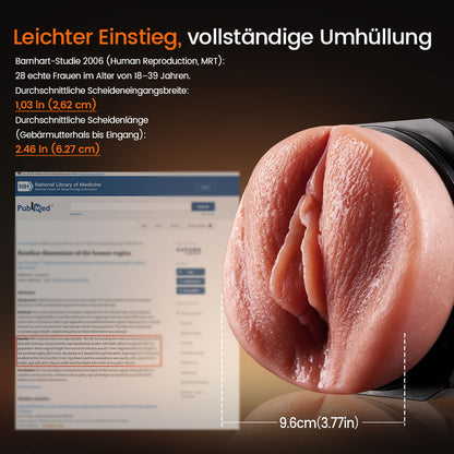 Captain Titan - 6,5 Zoll Massives Real Feel Ergonomischer Griff Unschlagbares Preis-Leistungs-Verhältnis Blowjob Stroker