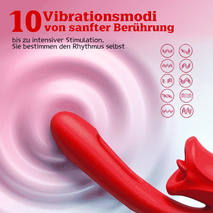 【Versand innerhalb von 24 Stunden】G-Punkt-Slap-Vibrator mit Zungenleckfunktion & Vibrationszunge